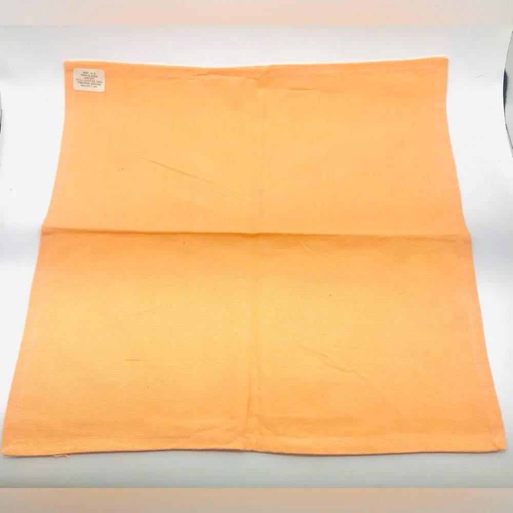 5 Orange Salmon 100% Cotton Cloth Dinner Napkins 17x17 Solid Woven Table Linens